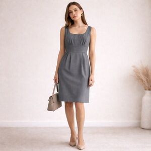 J. Crew Charcoal Midi Shift Dress